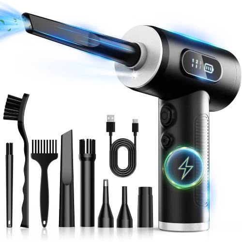 Electric Air Duster with LED Light
